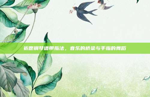 祈愿钢琴谱带指法,音乐的桥梁与手指的舞蹈