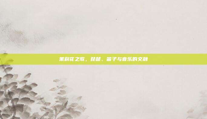 茉莉花之歌，琵琶、笛子与音乐的交融