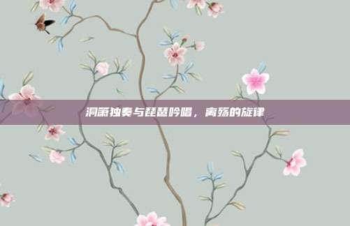 洞箫独奏与琵琶吟唱，离殇的旋律