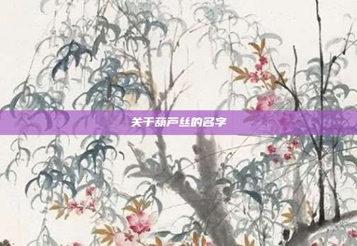 关于葫芦丝的名字