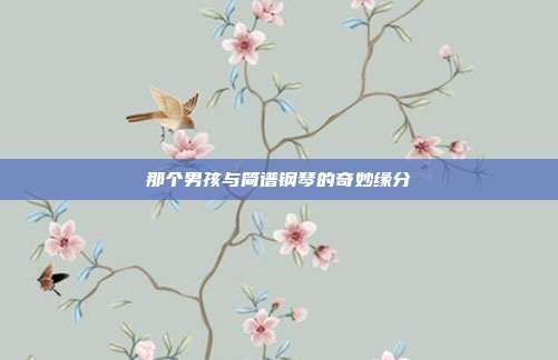 那个男孩与简谱钢琴的奇妙缘分