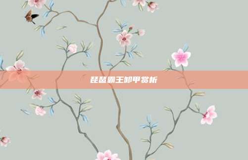 琵琶霸王卸甲赏析