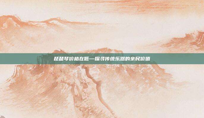 琵琶琴价格在低—探寻传统乐器的亲民价值