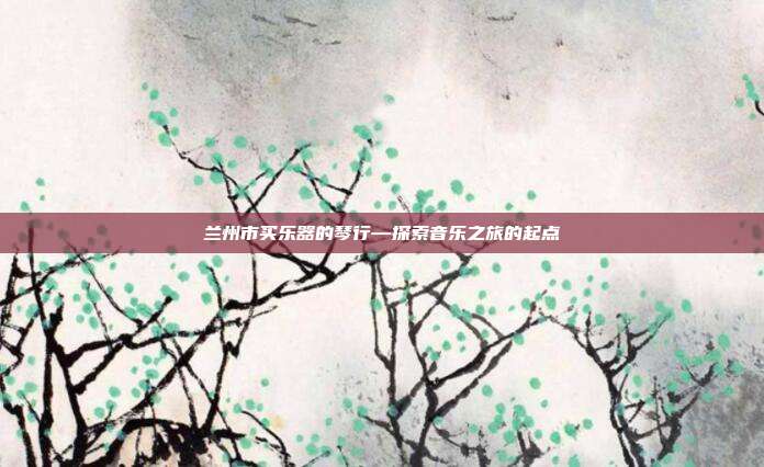 兰州市买乐器的琴行—探索音乐之旅的起点