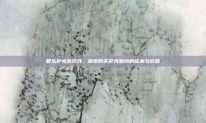 管乐萨克斯价钱，探索购买萨克斯风的成本与价值