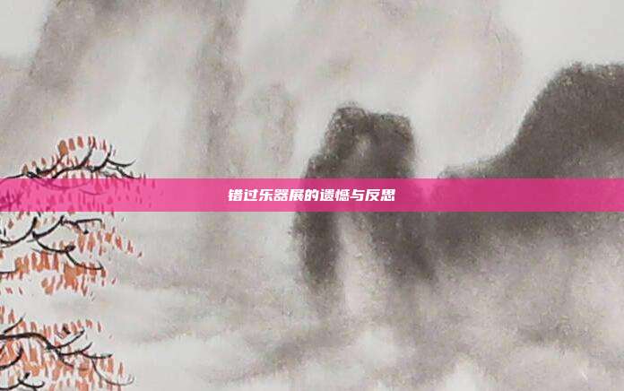 错过乐器展的遗憾与反思