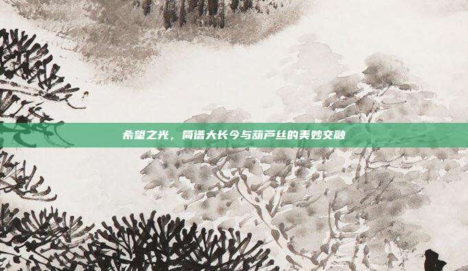 希望之光，简谱大长今与葫芦丝的美妙交融