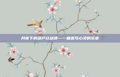月夜下的葫芦丝旋律—一曲谱写心灵的乐章