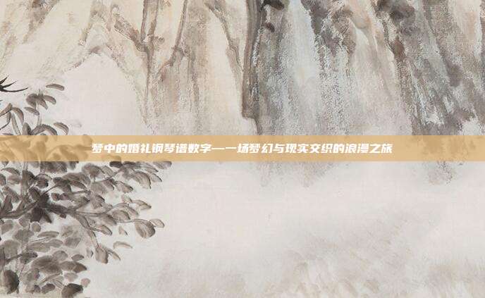 梦中的婚礼钢琴谱数字—一场梦幻与现实交织的浪漫之旅