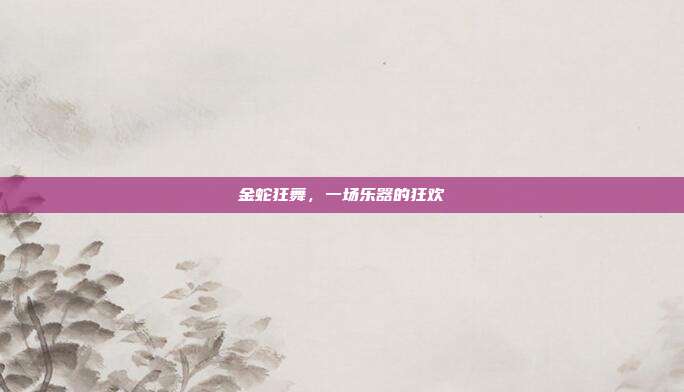 金蛇狂舞，一场乐器的狂欢