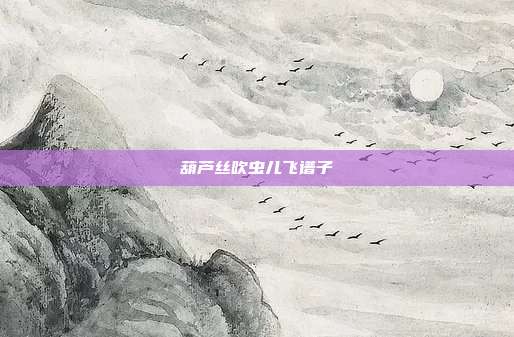 葫芦丝吹虫儿飞谱子