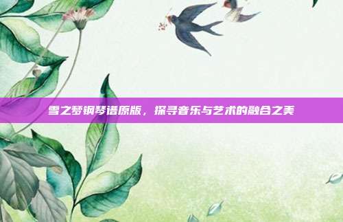 雪之梦钢琴谱原版,探寻音乐与艺术的融合之美