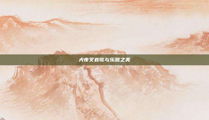 犬夜叉哀歌与乐器之美