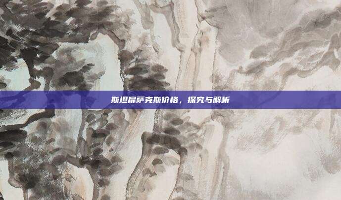 斯坦扉萨克斯价格，探究与解析