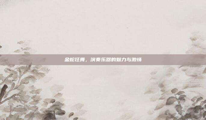 金蛇狂舞，演奏乐器的魅力与激情