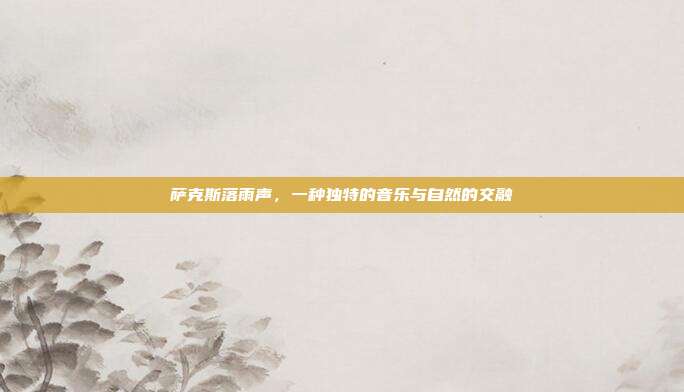 萨克斯落雨声,一种独特的音乐与自然的交融