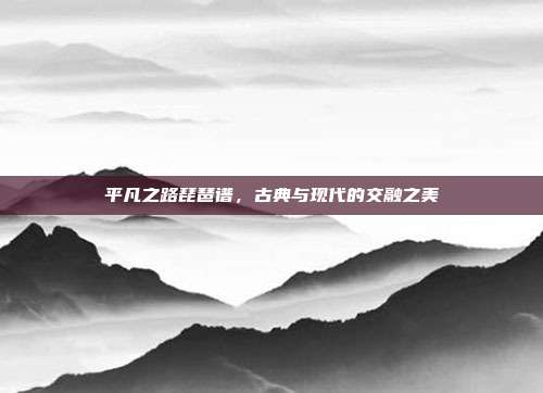 平凡之路琵琶谱,古典与现代的交融之美