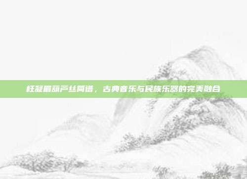 枉凝眉葫芦丝简谱,古典音乐与民族乐器的完美融合