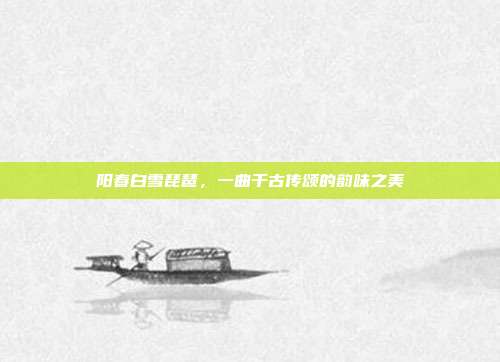 阳春白雪琵琶,一曲千古传颂的韵味之美