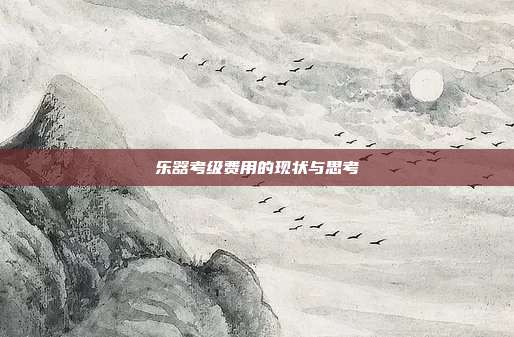 乐器考级费用的现状与思考
