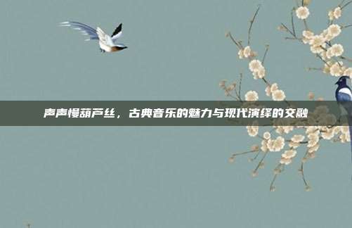 声声慢葫芦丝，古典音乐的魅力与现代演绎的交融