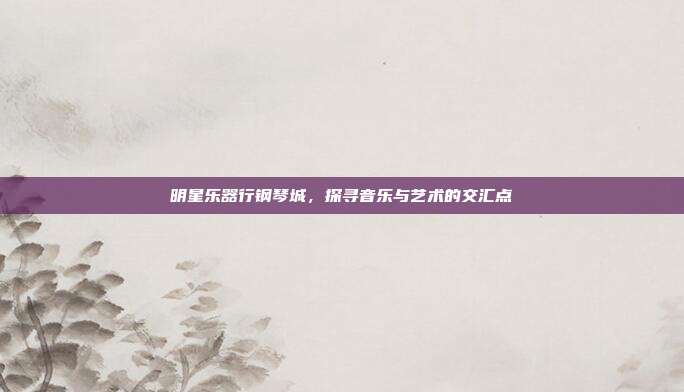 明星乐器行钢琴城，探寻音乐与艺术的交汇点