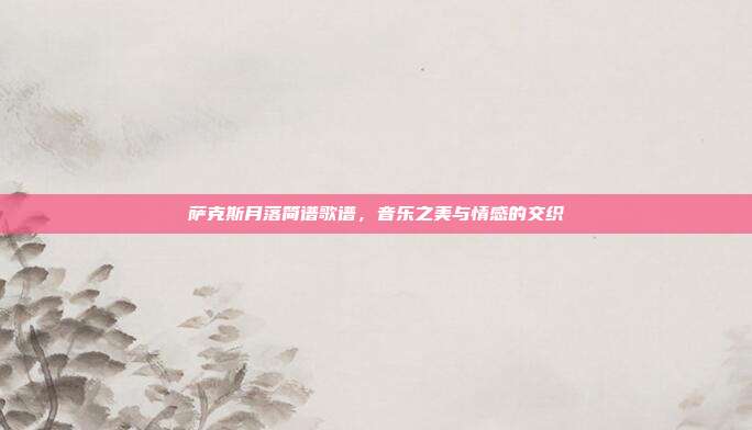 萨克斯月落简谱歌谱，音乐之美与情感的交织