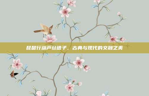 琵琶行葫芦丝谱子，古典与现代的交融之美