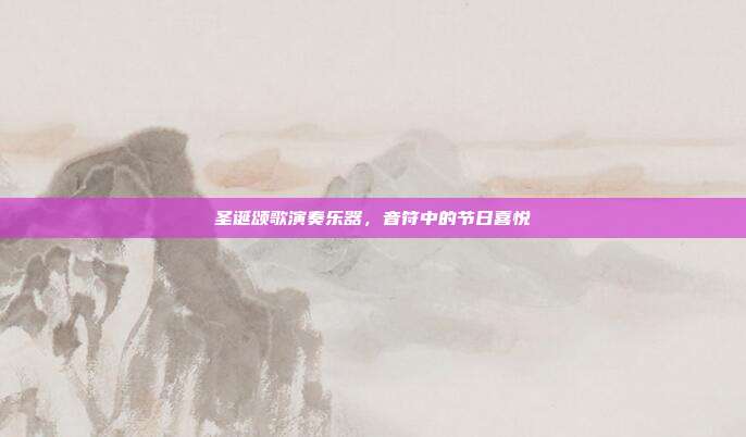 圣诞颂歌演奏乐器,音符中的节日喜悦