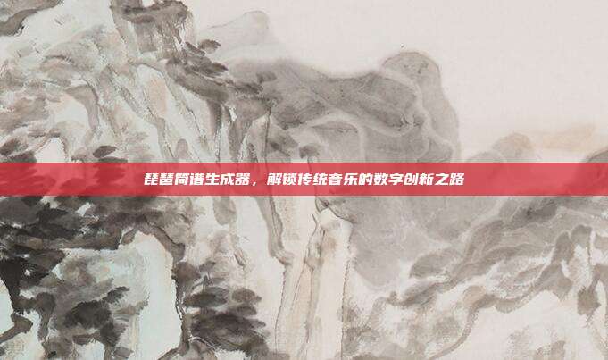 琵琶简谱生成器,解锁传统音乐的数字创新之路
