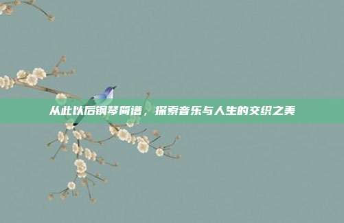 从此以后钢琴简谱,探索音乐与人生的交织之美