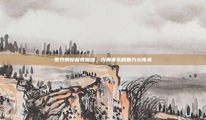 紫竹调琵琶教唱谱,古典音乐的魅力与传承