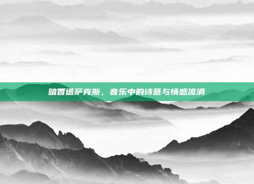 暗香谱萨克斯,音乐中的诗意与情感流淌
