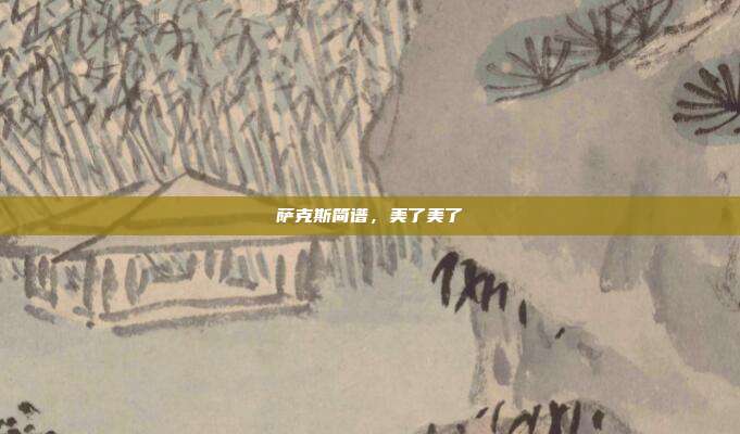 萨克斯简谱,美了美了