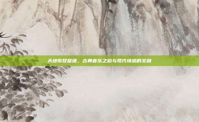 天地歌琵琶谱,古典音乐之韵与现代情感的交融