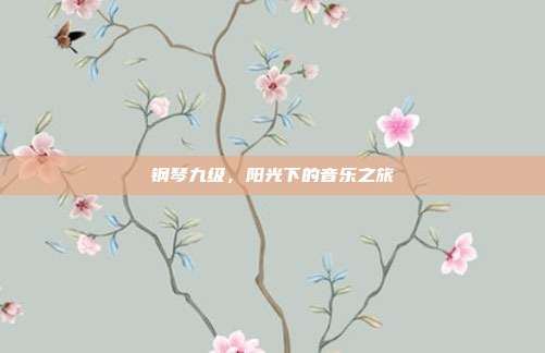 钢琴九级,阳光下的音乐之旅