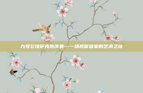 九号公馆萨克斯演奏—一场视听盛宴的艺术之旅