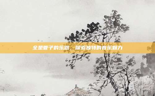 全是管子的乐器,探索独特的音乐魅力
