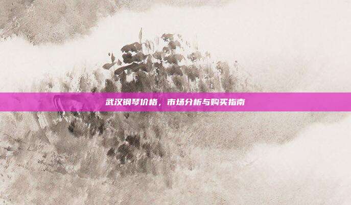 武汉钢琴价格,市场分析与购买指南