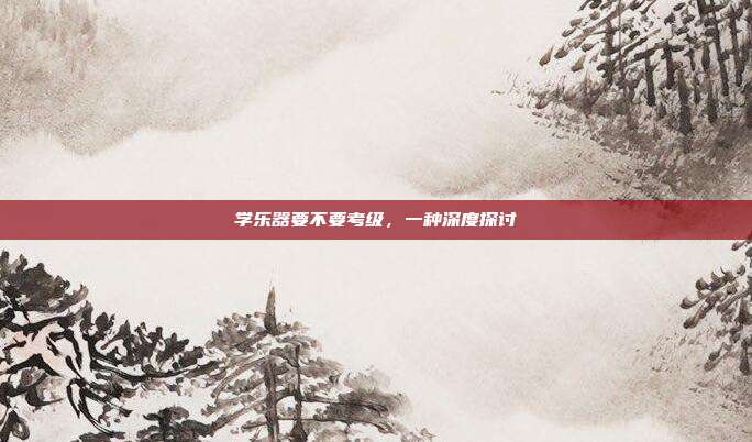 学乐器要不要考级,一种深度探讨