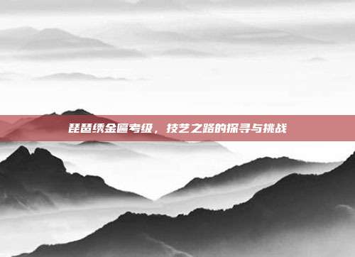 琵琶绣金匾考级,技艺之路的探寻与挑战