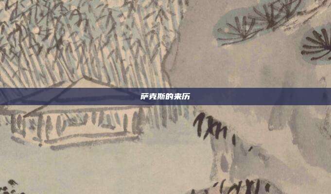 萨克斯的来历