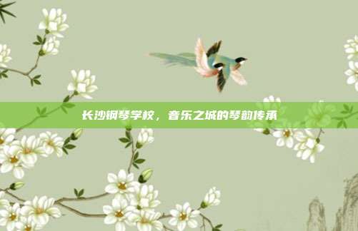 长沙钢琴学校,音乐之城的琴韵传承