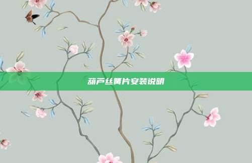 葫芦丝簧片安装说明