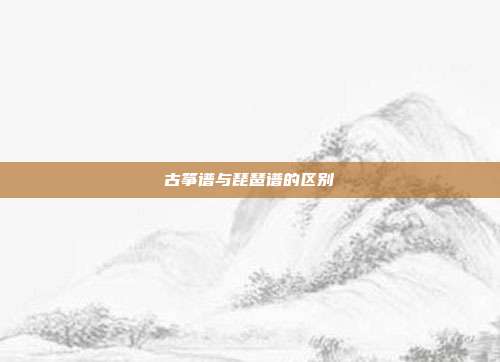 古筝谱与琵琶谱的区别