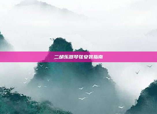 二胡乐器琴弦安装指南