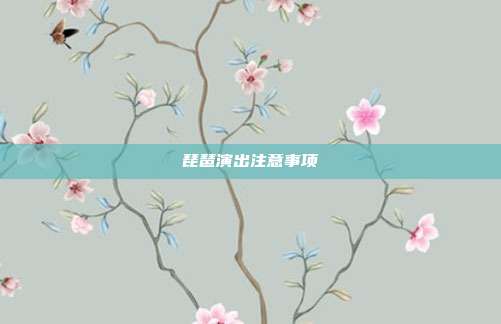 琵琶演出注意事项