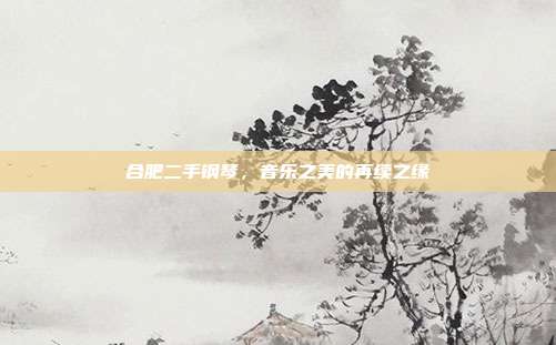 合肥二手钢琴,音乐之美的再续之缘
