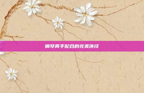 钢琴两手配合的完美演绎