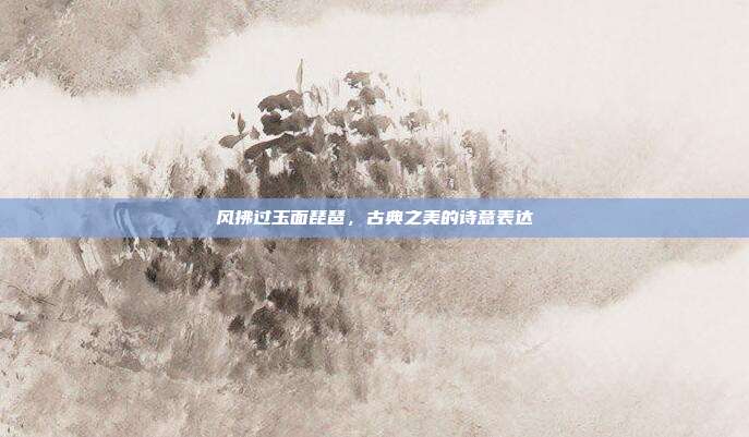 风拂过玉面琵琶,古典之美的诗意表达